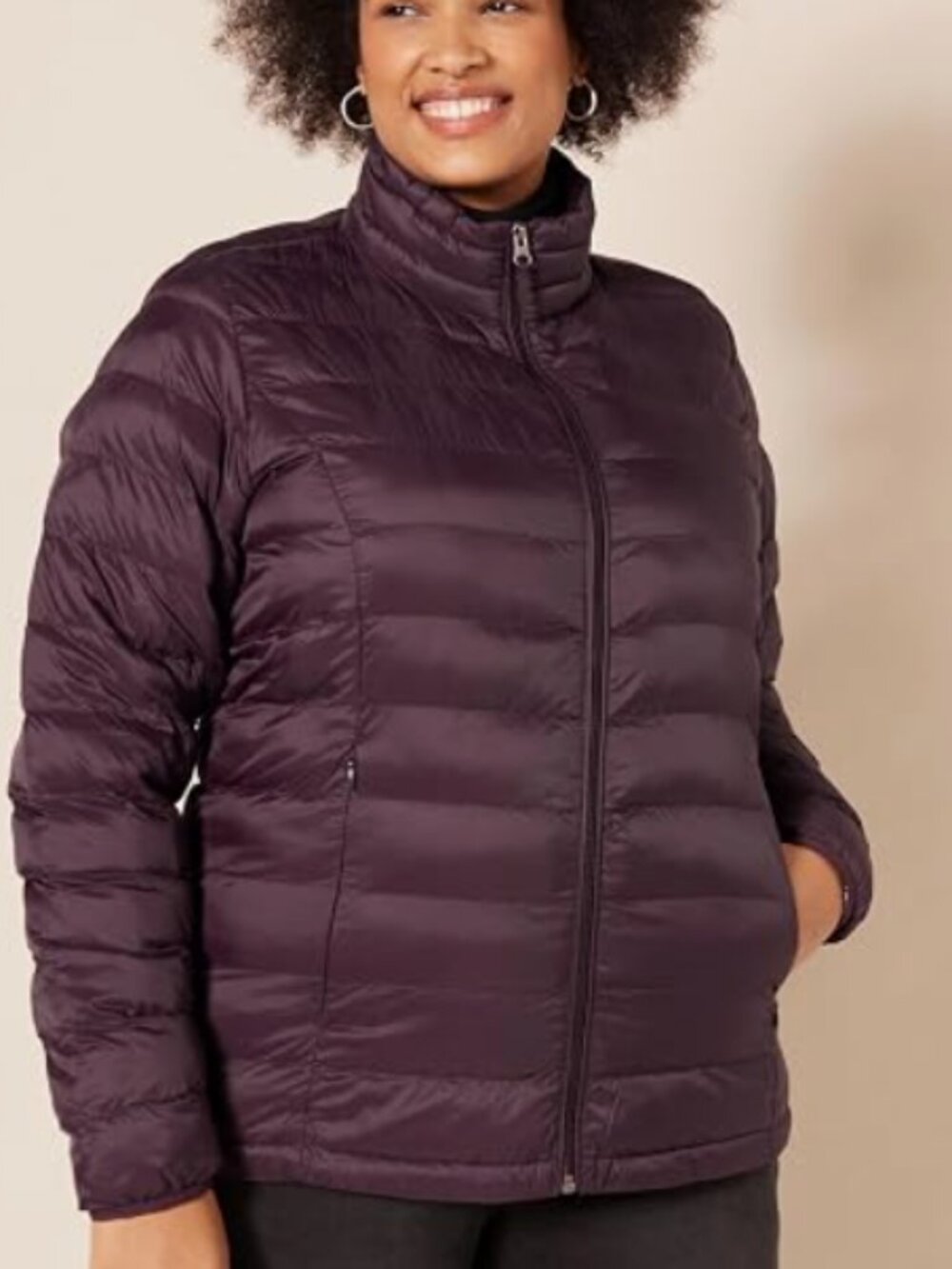 Women's Lightweight Long-Sleeve Water-Resistant Puffer Jacket - Picture 2 of 3